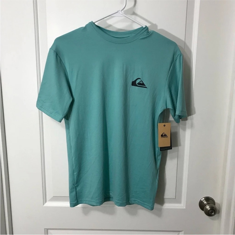 Quiksilver Youth Teal Short Sleeve Tee with UPF